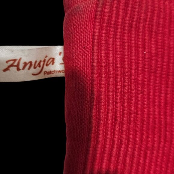 Quilted Patchwork Of Boy Duck Playing Baseball On A Corduroy Bag With Handles - Picture 3 of 4